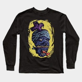 Zombie Face Long Sleeve T-Shirt